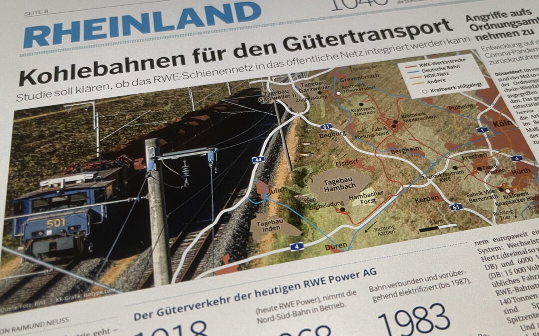 GRÜNE begrüßen angekündigte Untersuchung zur Nachfolgenutzung des RWE-Betriebsbahnnetzes für den Güterverkehr.